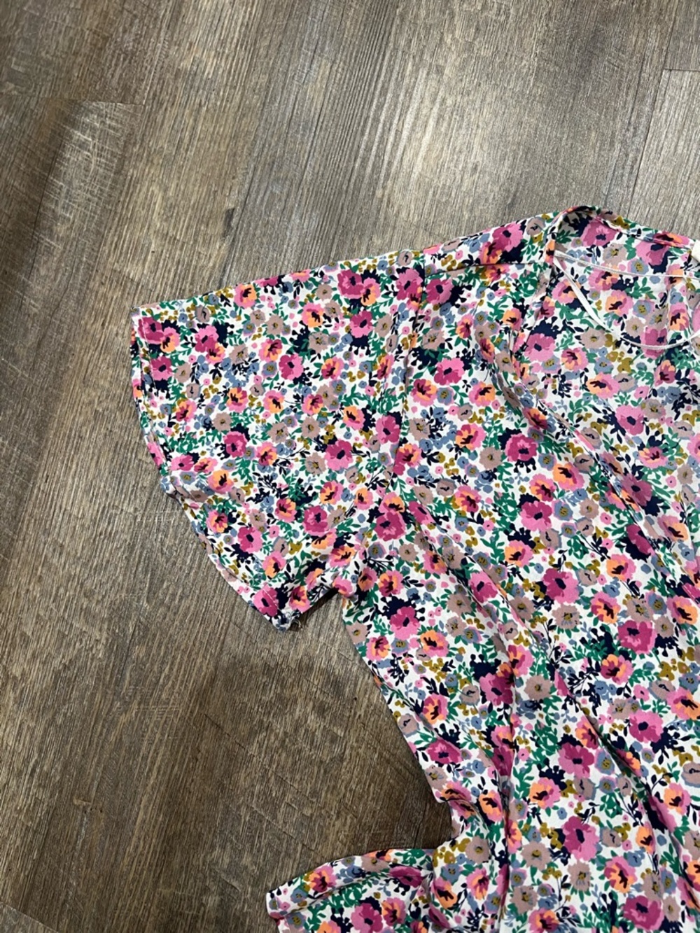 Sienna Sky Pink Floral Ruffled Waist Peplum Top - Picture 4 of 5
